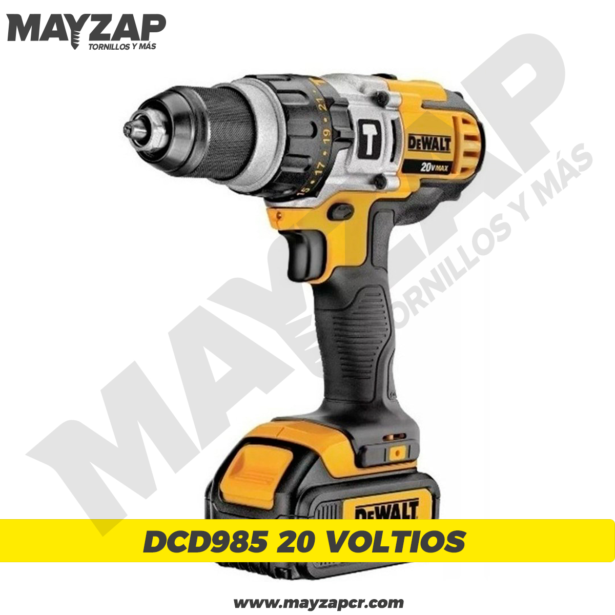 Taladro inalambrico Dewalt DCD985 - Mayzap Tornillos y Herramientas