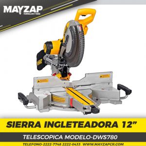 Sierra Ingleteadora Telescópica Dewalt de 12" Modelo DWS780