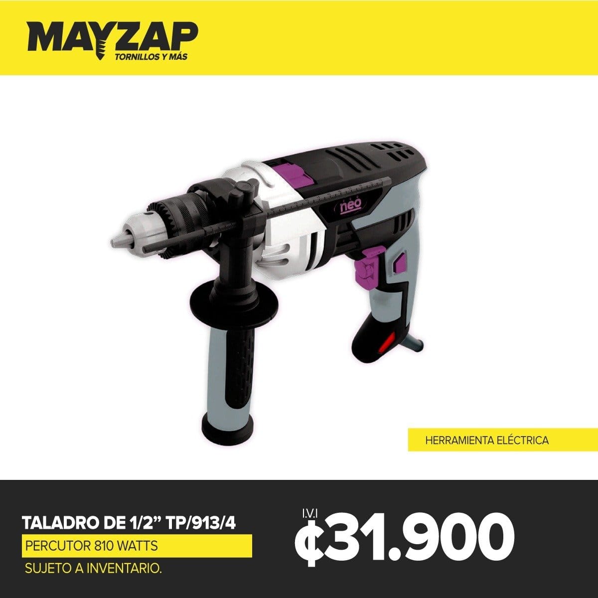 Taladro Percutor NEO de 1/2\