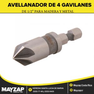 AVELLANADOR SURTEK DE MEDIA PULGADA PARA MADERA Y METAL DE 4 GAVILANES