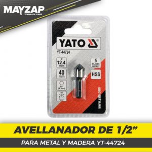 Avellanador Para Madera y Metal de 1/2" (12.4 MM)