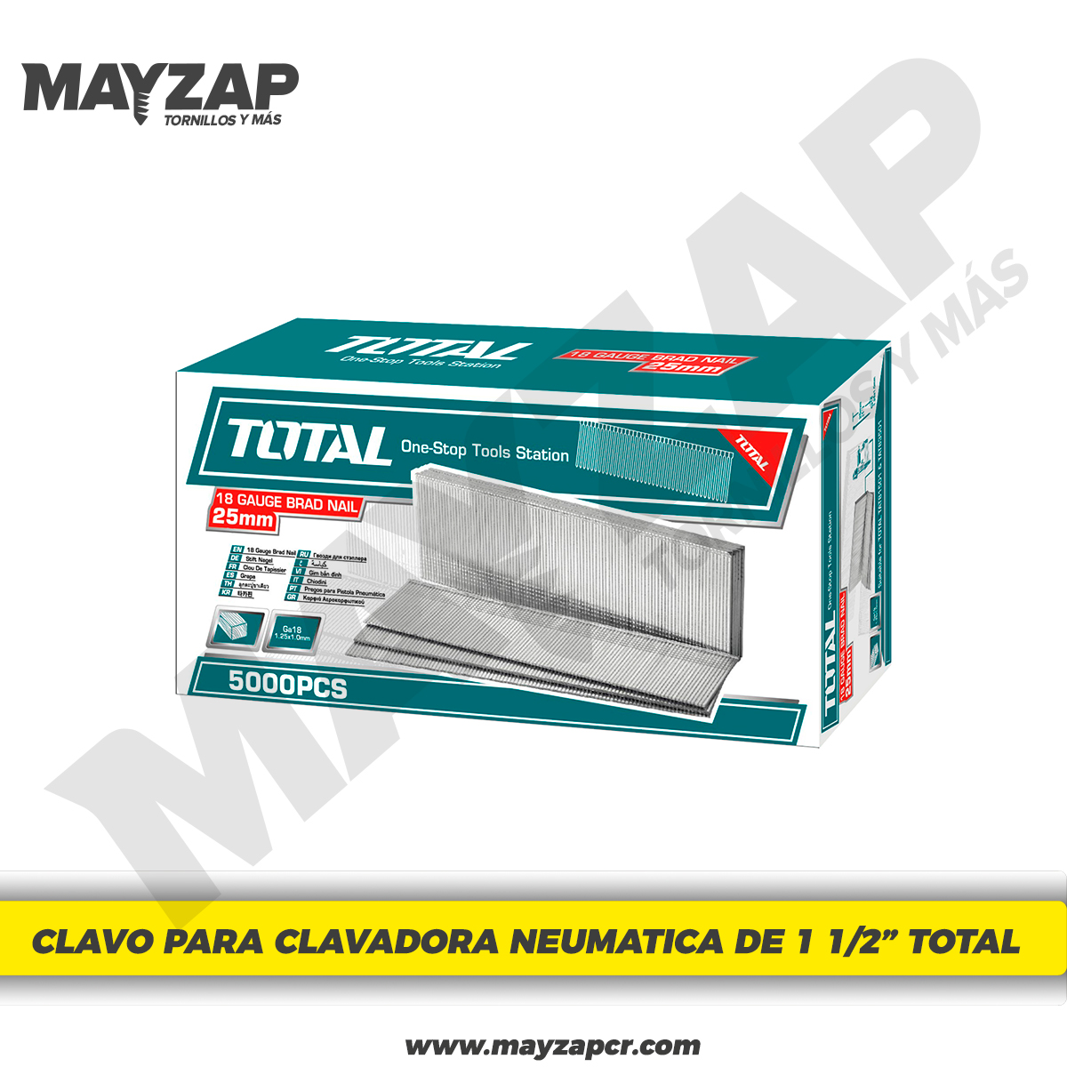 Clavo para Clavadora Neumática de 1 1/2\