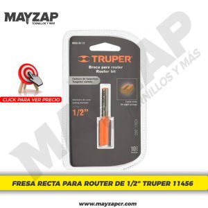 FRESA RECTA PARA ROUTER DE 1/2” TRUPER 11456