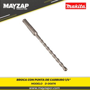 Broca con Punta de Carburo 1/4" D-00876 (6.7MM) PARA MATILLOS ROTATIVOS