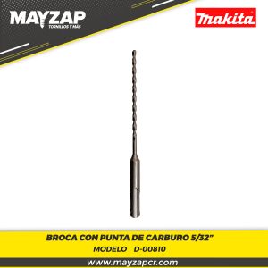 Broca con Punta de Carburo 3/32" D-00810 (4.3MM) PARA TALADROS CON MARTILLO ROTATIVOS