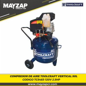 Compresor de Aire Toolcraft 120V-2.5HP-50 L-TC5483