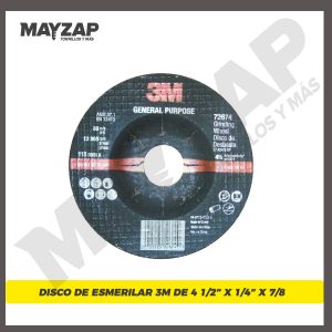 Disco de Esmerilar de 4 1/2" x 1/4" x 7/8 de 3M