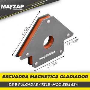 ESCUADRA MAGNETICA GLADIATOR PARA SOLDAR DE 5 PULGADAS DE 34 KG GLADIATOR ESM 634