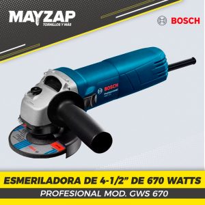 Esmeriladora Angular 4 1/2" BOSCH GWS670