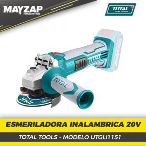 ESMERILADORA INALMBRICA TOTAL 20V UTAGLI1151