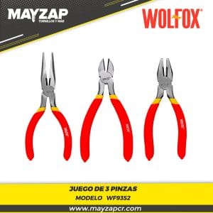 Juego de 3 Pinzas -punta y corte 6"-corte diagonal "-Electricista 6"