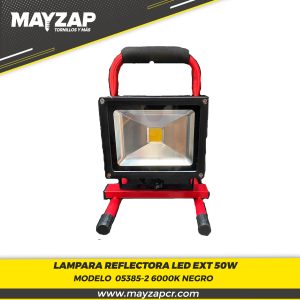 Lampara Reflector Led EXT 50W 05385-2+60000K COLOR NEGRO CON ROJO