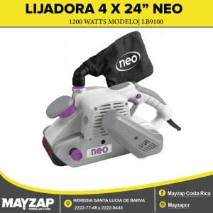 Lijadora de Banda de 4" x 24" NEO LB9100 de 1200 Watts