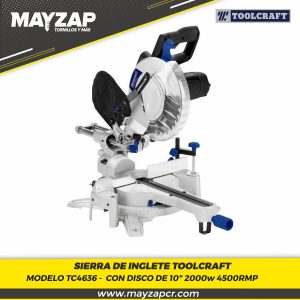 SIERRA DE INGLETE TOOLCRAFT CON DISCO DE 10" 2000w 4500RMP TC4636