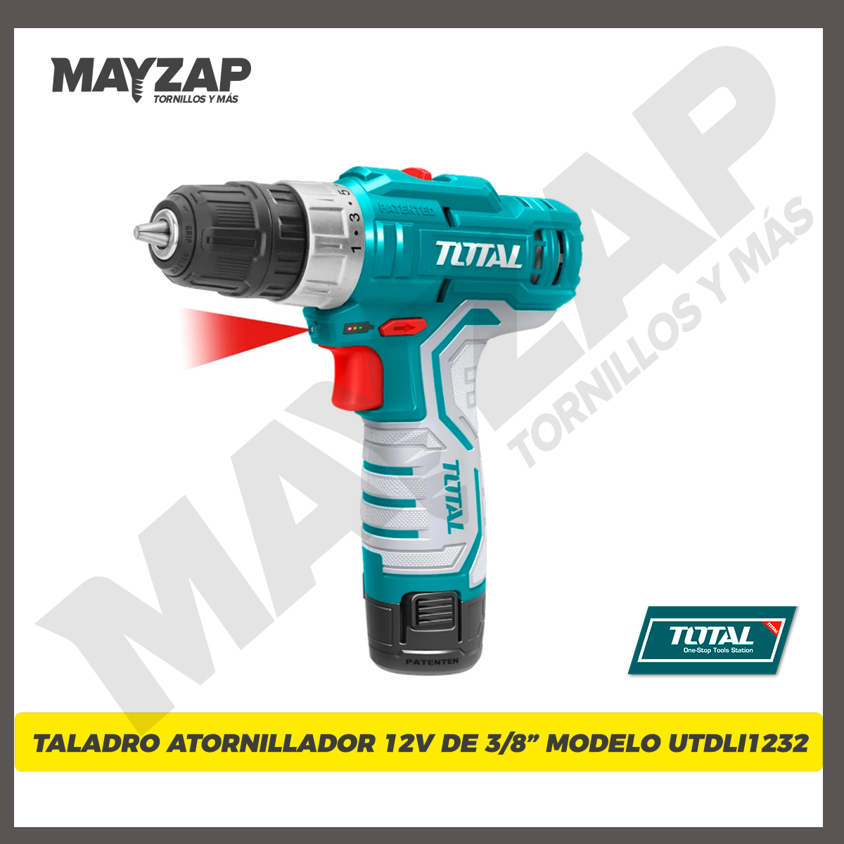 Taladro Atornillador Inalámbrico Total 12V UTDLI1232 - Mayzap