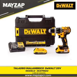 Taladro Inalámbrico DeWALT DCD796D2-20V