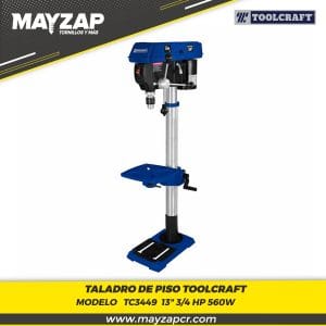 TALADRO DE PISO TOOLCRAFT DE 13" 3/4 HP 560W TC3449