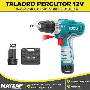 TALADRO PERCUTOR INALAMBRICO DE 12V MODELO UTIDLI1232