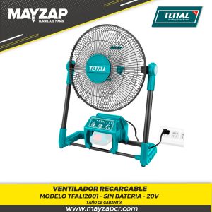 VENTILADOR DE BATERIAS PORTATIL TOTAL TOOLS 20V MODELO TFALI2001