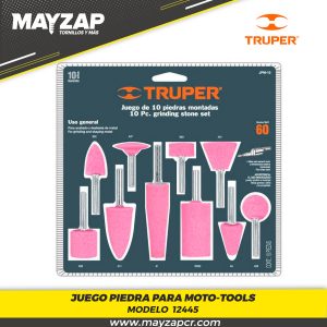JUEGO PIEDRA PARA MOTO-TOOLS TRUPER-12445 10 PCS
