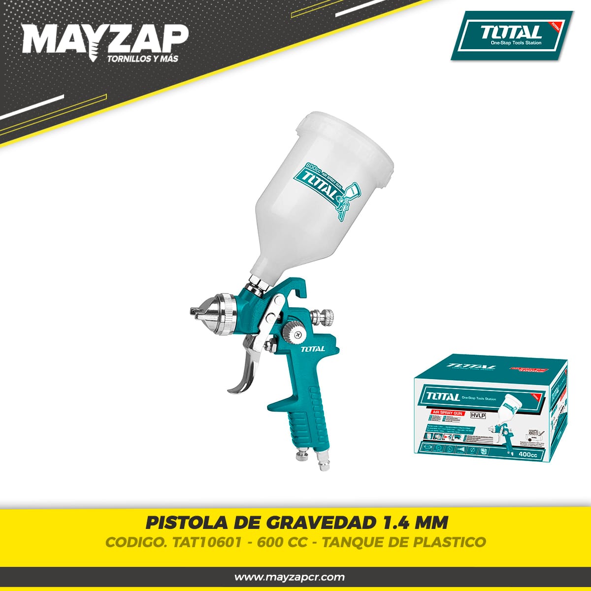 PISTOLA PARA PINTAR DE GRAVEDAD 1.4 TOTAL TAT10601