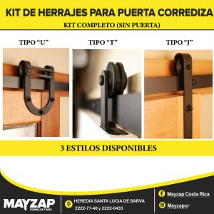 HERRAJES PARA PUERTA CORREDIZA O PUERTA DE GRANERO EN J T Y U