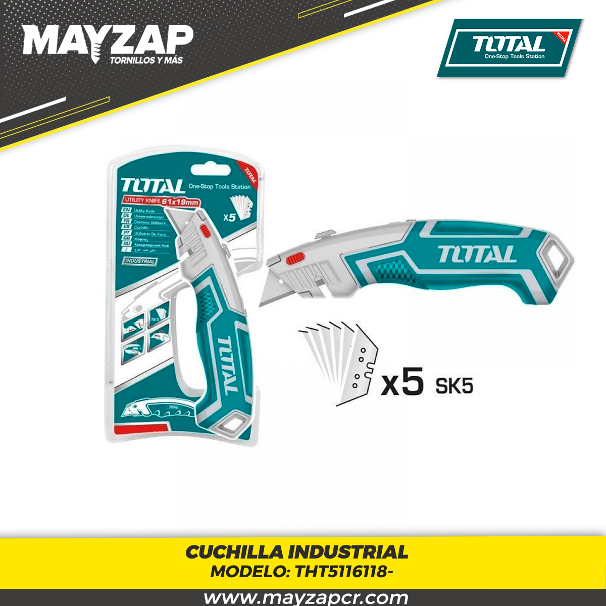Cuchilla industrial tht516118 - Mayzap Tornillos y Herramientas