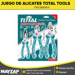 Juego de alicates de 3 piezas TOTAL TOOLS THT2K0301S