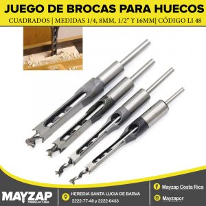 JUEGO DE BROCAS PARA HACER HUECOS CUADRADOS