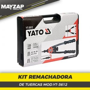 REMACHADORA DE TUERCAS REMACHABLES YATO YT-3612