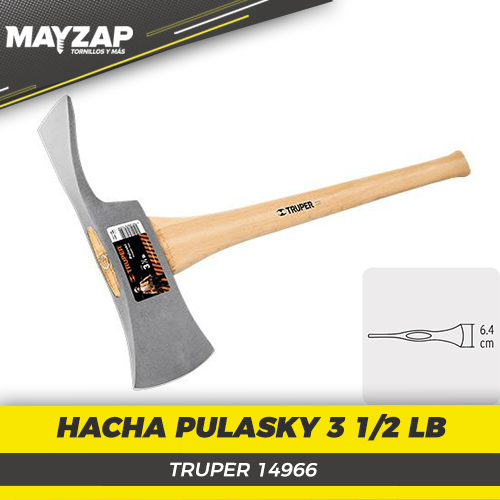 Hacha Pulaski 3 1/2 lb truper - Mayzap Tornillos y Herramientas