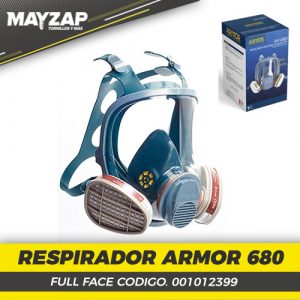 RESPIRADOR CARA COMPLETA ARMOR 680 FULL FACE PROFESIONAL.