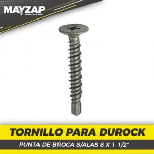 TORNILLO PARA DUROCK PUNTA DE BROCA O PLYCEM DE 8 X 1 1/2" SIN ALAS