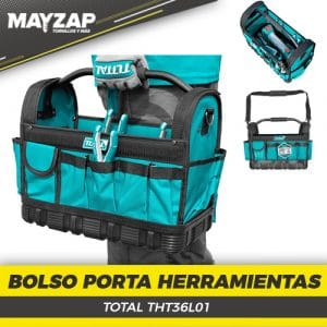 BOLSO PORTA HERRAMIENTAS DE COLGAR TOTAL TOOLS THT36L01