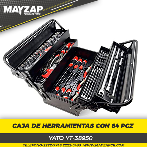 CAJA DE HERRAMIENTAS CON 64 HERRAMIENTAS YATO YT-38950