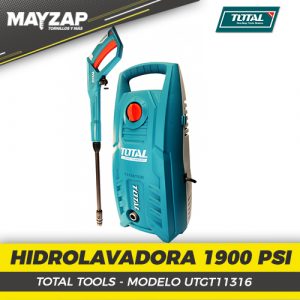 HIDROLAVADORA TOTAL DE 1900 PSI MODELO UTGT11316 MARCA TOTAL TOOLS
