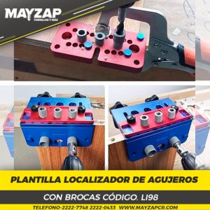 Plantilla localizador de agujeros con brocas | tipo kreg