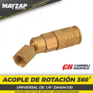 ACOPLE DE ROTACIÓN DE 360° UNIVERSAL DE 1/4" CAMBELL HAUSFELD DA404100