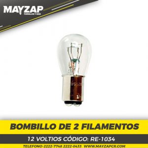 BOMBILLO DE 12 VOLTIOS 2 FILAMENTO PARA CARRO O MOTO