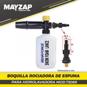 BOQUILLA ROCIADORA DE ESPUMA PARA HIDROLAVADORA