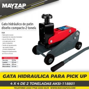 GATA HIDRAULICA PARA 4X4 O PICK UP DE 2 TONELADAS AKSI 118801