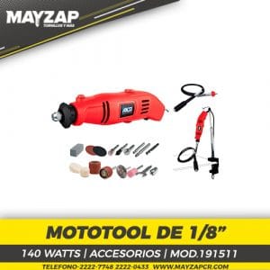MOTOTOOL DE 1/8" DE 140 WATTS AKSI + ACCESORIOS + ESTUCHE PLASTICO