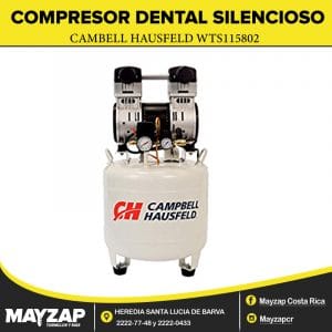 COMPRESOR DENTAL SILENCIOSO PARA DOS SILLAS CAMBELL HAUSFELD WTS115802