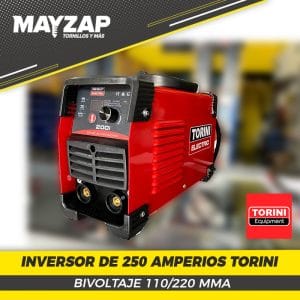 INVERSOR TORINI DE 250 AMPERIOS BIVOLTAJE 110/220 PROCESO MMA