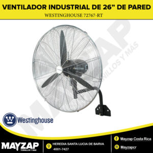 Ventilador Industrial 26" 180w Plata-Negro Westinghouse 72767-RT