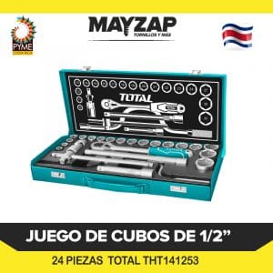 JUEGO DE CUBOS DE 1/2 PULGADA DE 24 PIEZAS TOTAL THT141253
