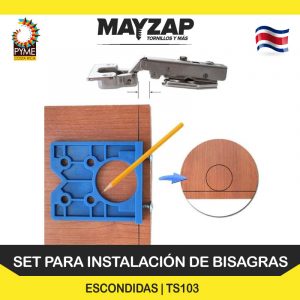 KIT DE INSTALACION DE BISAGRAS ESCONDIDAS | SET PORTATIL TIPO KREG | TS103