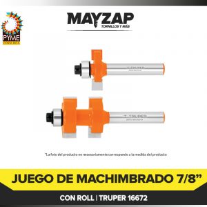 FRESAS PARA MACHIMBRADO PARA ROUTER TRUPER 10672 CON ROLL