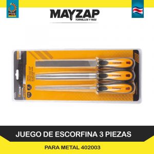 JUEGO DE LIMAS ESCORFINAS PARA METAL DE 8 PULGADAS