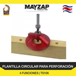 PLANTILLA CIRCULAR DE PERFORACIÓN PARA MADERA TIPO KREG 4 FUNCIONES